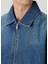Mavi Logo Nakışlı Denim Bomber Ceket 6