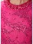 Fushia Lace File Dantel Işlemeli Kadın Uzun Abiye Elbise 5