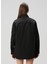 Oversize Siyah Poplin Gömlek 4