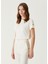 Krem Logolu T-Shirt 3