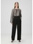 Siyah Wide Leg Saten Pantolon 1