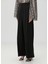 Siyah Wide Leg Saten Pantolon 2