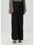 Siyah Wide Leg Saten Pantolon 3