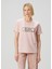 Pembe Troklu Logolu T-Shirt 1