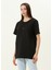 Dog Mom Baskılı Siyah Oversize Kadın T-Shirt 2