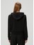 Siyah Kapüşonlu Fermuarlı Sweatshirt 4