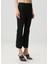 Siyah Crop Yün Pantolon 4