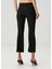 Siyah Crop Yün Pantolon 5