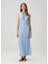 Maddie Mavi Maksi Plaj Elbisesi 1