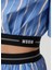 Mavi Çizgili Crop Poplin Gömlek 5