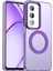Oppo A3 PRO/A80,IÇIN Laimtop Kılıf, Manyetik Yarı Saydam Mat Arka Kapak, Darbeye Dayanıklı Kılıf-Mor (Yurt Dışından) 1