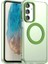 Samsung Galaxy M35,IÇIN Laimtop Kılıf, Manyetik Yarı Saydam Mat Arka Kapak, Darbeye Dayanıklı Kılıf-Yeşil (Yurt Dışından) 1