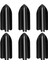 6pcs Siyah Araba Evo Tarzı Pp Çatı Köpekbalığı Yüzgeçleri Spoyler Kanat Kiti Girdap Jeneratör (Yurt Dışından) 2