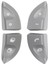 Araba Sol Sağ Direksiyon Simidi Düğmeleri Mercedes-Benz S-Serisi W220 1998-2005 cl W215 1999-2006 Gri (Yurt Dışından) 1