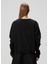 Siyah Pile Detaylı Sweatshirt 4