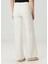 Krem Wide Leg Jean Pantolon 4