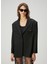 Oversize Siyah Yün Ceket 3