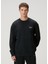 Siyah Awards Logo Baskılı Oversized Sweatshirt 1