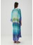 Mavi Zikzak Desenli Kaftan 4