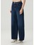 Koyu Mavi Wide Leg Jean Pantolon 2