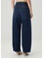 Koyu Mavi Wide Leg Jean Pantolon 4