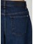Koyu Mavi Wide Leg Jean Pantolon 5