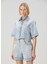 Mavi Crop Denim Gömlek 3
