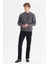Pamuklu Regular Fit Normal Kesim Bisiklet Yaka Selanik Örgü Sweatshirt 2