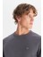 Pamuklu Regular Fit Normal Kesim Bisiklet Yaka Selanik Örgü Sweatshirt 4