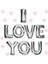 I Love You Folyo Balon Gümüş Renk 35 cm (4887) 1