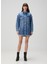 Faye Mavi Oversized Denim Elbise 3
