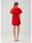 Kırmızı Mini Yün Elbise 4
