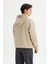 Pamuklu Içi Polarlı Regular Fit Kapüşonlu Logo Detaylı Sweatshirt 5