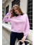 Kadın Polo Yaka Düğme Detaylı Triko Kazak Pembe - 25K 2546 6