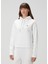 Beyaz Kapüşonlu Sweatshirt 1