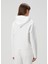 Beyaz Kapüşonlu Sweatshirt 4