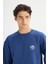 Pamuklu Içi Polarlı Regular Fit Kapüşonlu Logo Detaylı Sweatshirt 4