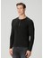 Memphis Siyah Yakası Düğmeli Uzun Kollu T-Shirt 3