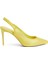 Sporty Kate Sarı Deri Topuklu Ayakkabı 1