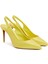 Sporty Kate Sarı Deri Topuklu Ayakkabı 2