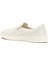 Beyaz Örgü Dokulu Kadın Deri Sneaker 3