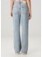 Blake Mavi Işlemeli Wide Leg Jean Pantolon 4