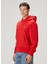 Kırmızı Kapüşonlu Logo Detaylı Sweatshirt 3