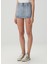Mavi Desenli Mini Denim Etek 3