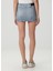 Mavi Desenli Mini Denim Etek 4