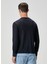 Lacivert Uzun Kollu Yün T-Shirt 4