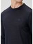 Lacivert Uzun Kollu Yün T-Shirt 5