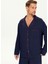 Indigo Lacivert Ekstra Yumuşak Viskon Biyeli Erkek Pijama Takımı 5