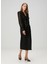 Siyah Midi Tweed Kokteyl Elbise 3