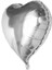 Kalp Balon Folyo Gümüş 60 cm 24 Inç (4887) 1